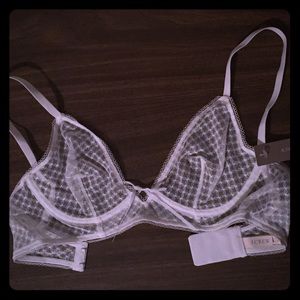 J.Crew White Lace Bralette